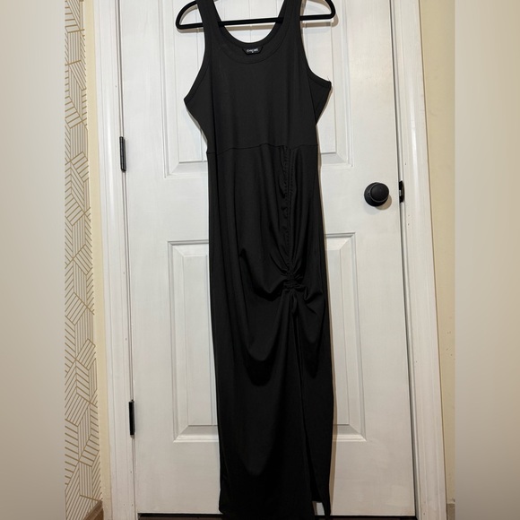 5/$25 Black Sleeveless Ribbed Maxi Dress - Picture 1 of 6
